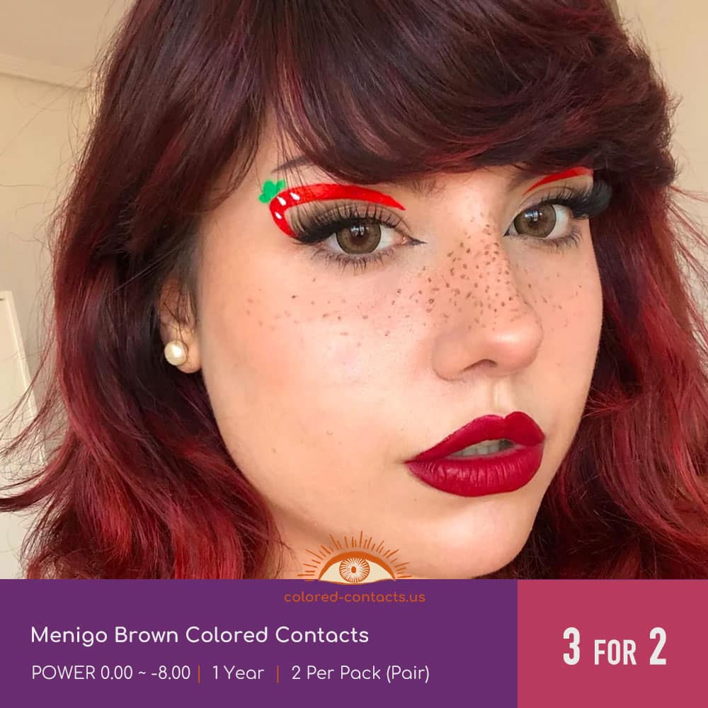 Menigo Brown Colored Contacts - thumbnail 2