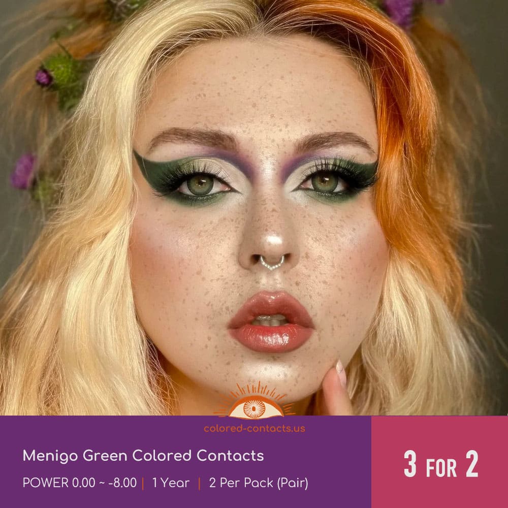 Menigo Green Colored Contacts - thumbnail 2
