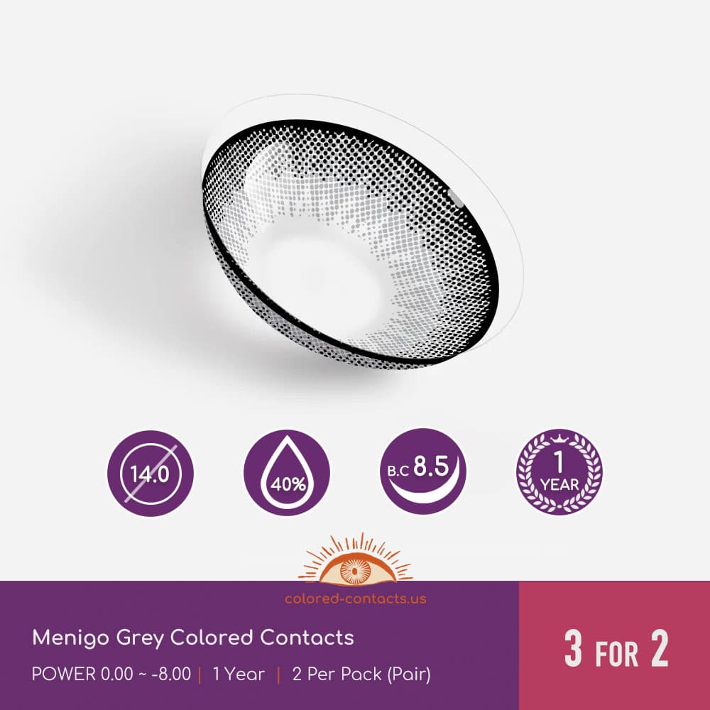 Menigo Grey Colored Contacts - thumbnail 3