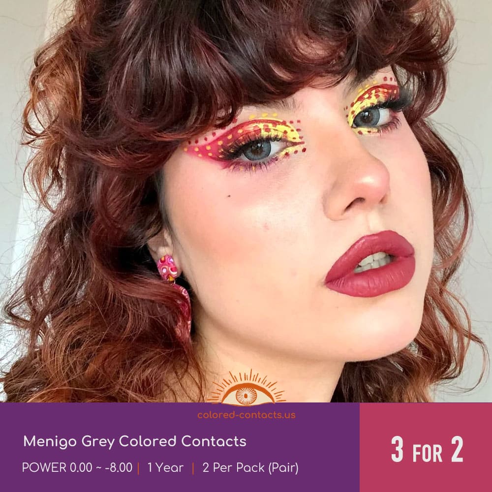 Menigo Grey Colored Contacts - thumbnail 2