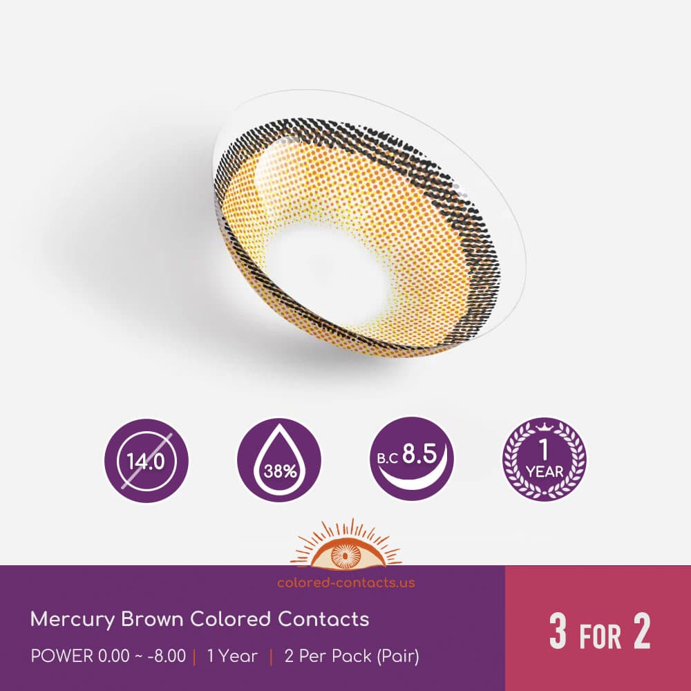 Mercury Brown Colored Contacts - thumbnail 2