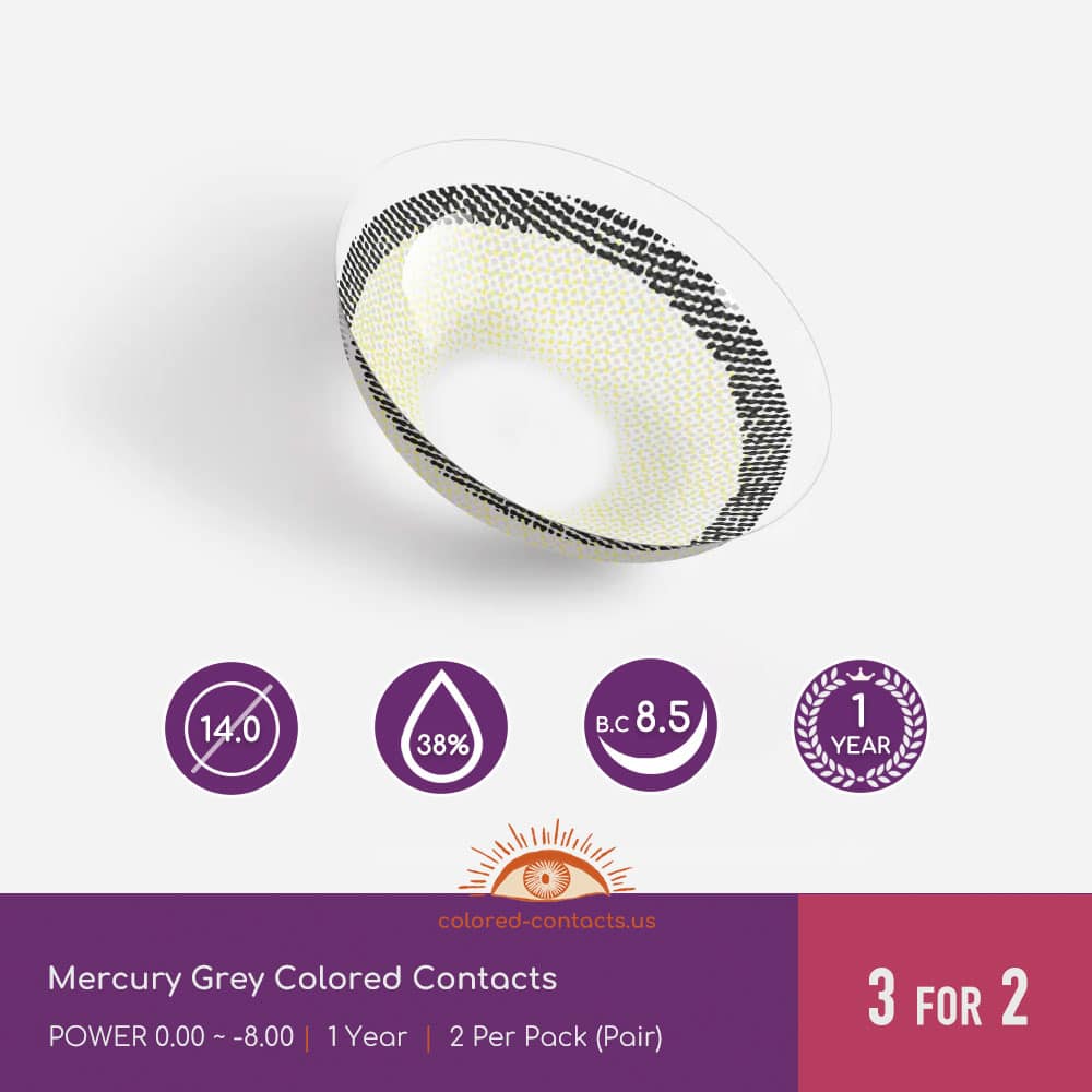 Mercury Grey Colored Contacts - thumbnail 2