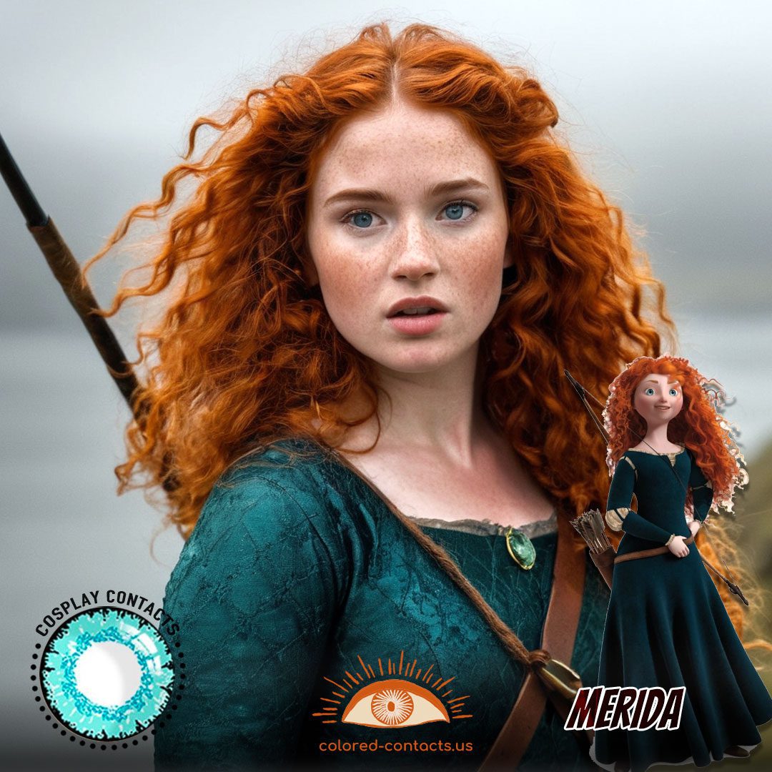 Brave: Merida Cosplay Blue Contact Lenses - image 1