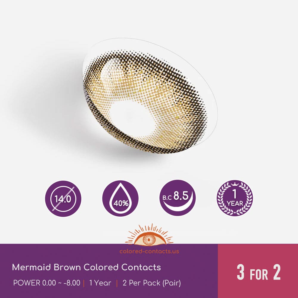 Mermaid Brown Colored Contacts - thumbnail 3