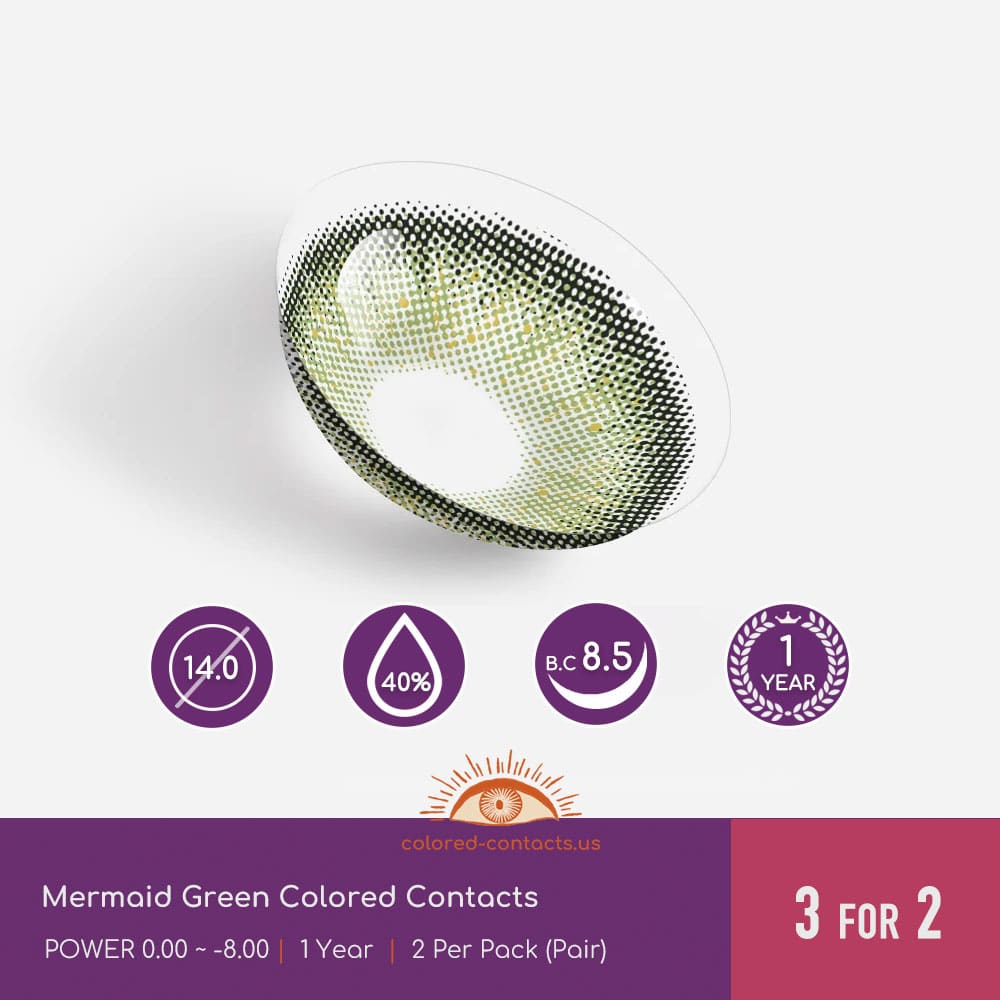 Mermaid Green Colored Contacts - thumbnail 3