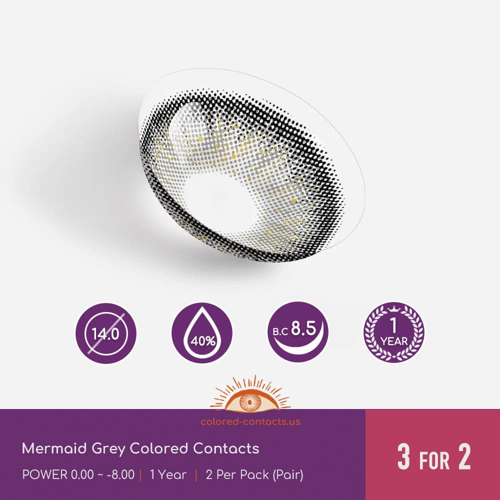 Mermaid Grey Colored Contacts - thumbnail 3