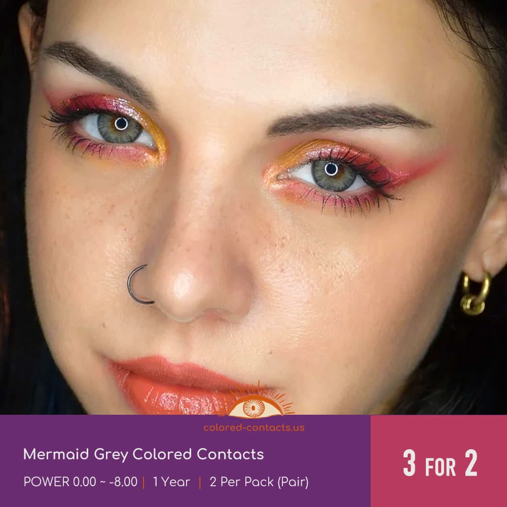 Mermaid Grey Colored Contacts - thumbnail 2