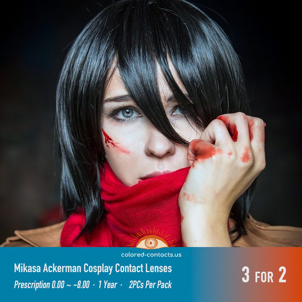 Mikasa Ackerman Cosplay Contact Lenses - thumbnail 3