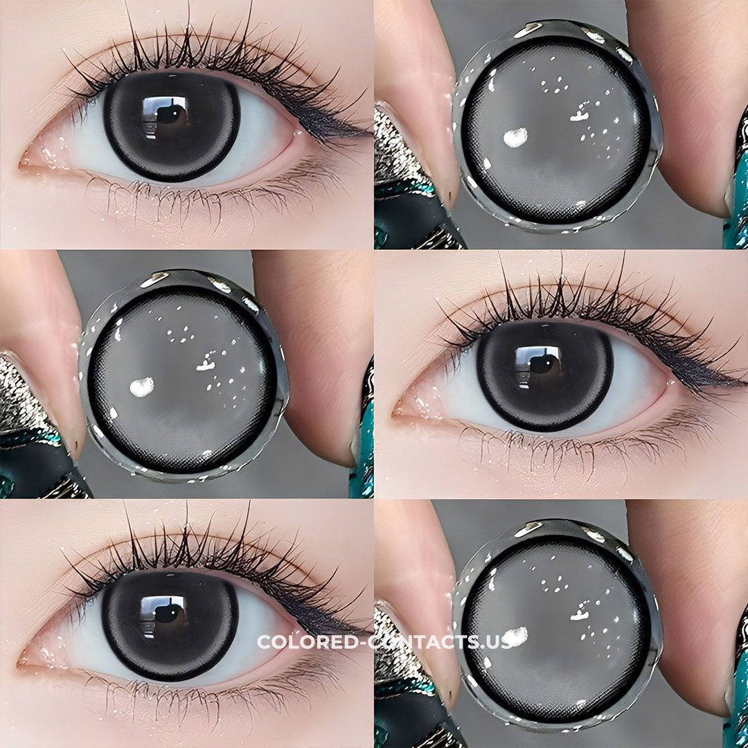Milky Jewel Gray Contact Lens with Black Rim - thumbnail 2