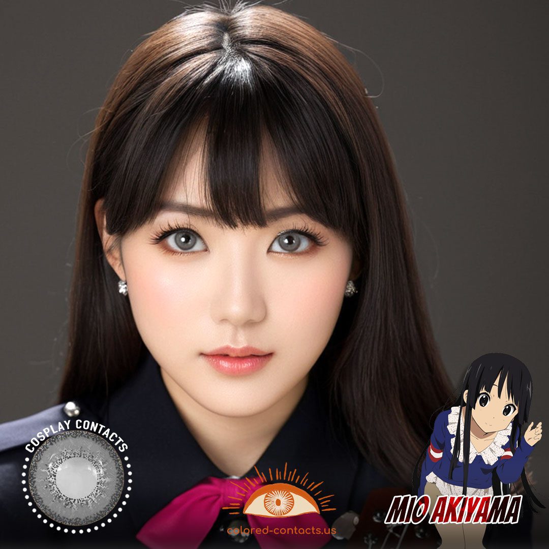 K-ON! Mio Akiyama Cosplay Grey Contact Lenses - image 1