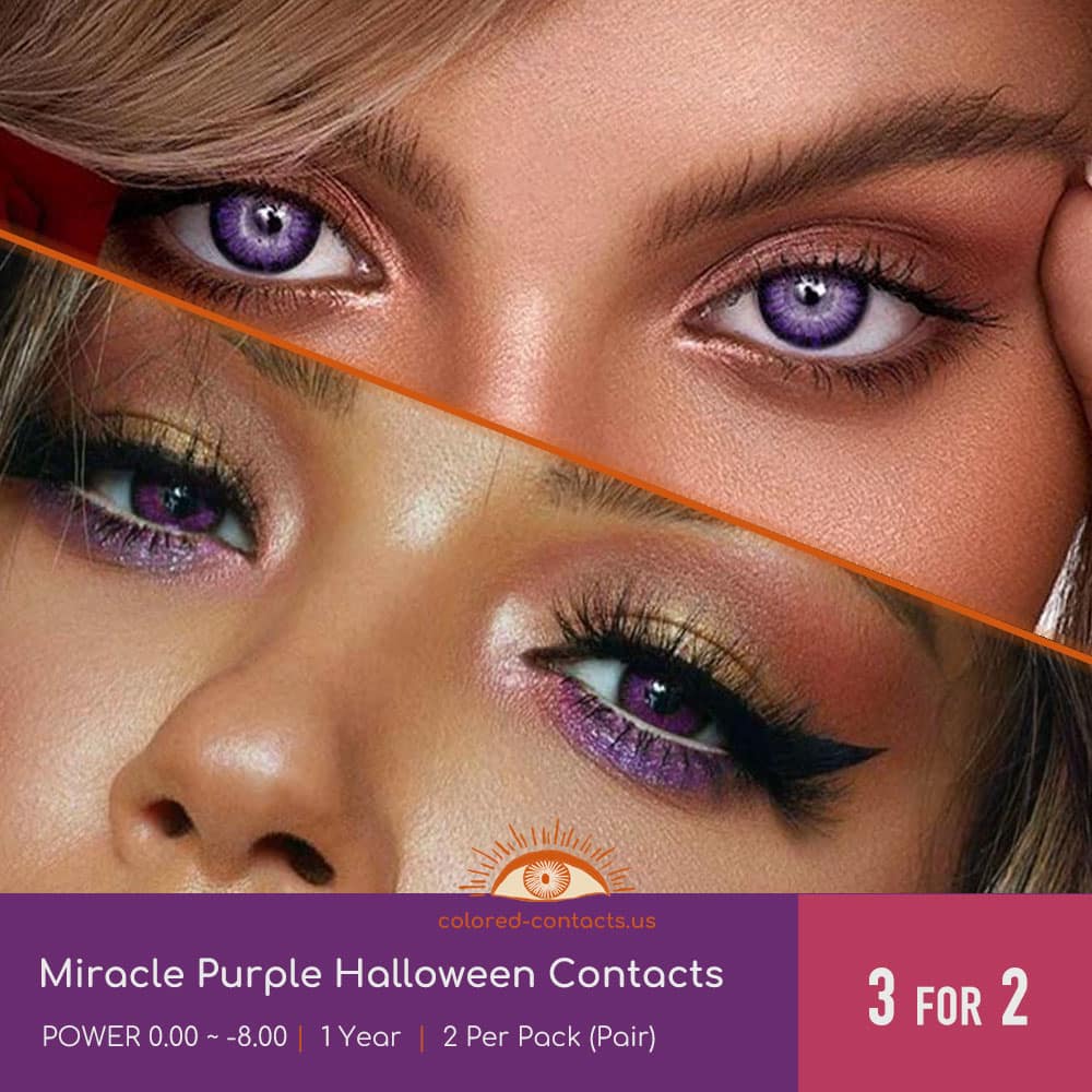 Miracle Purple Halloween Contacts - thumbnail 2