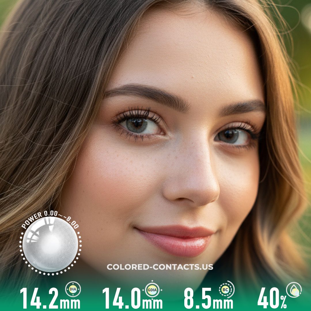 Misty Silver Gray Daily Colored Contacts - 10 Lenses - image 1