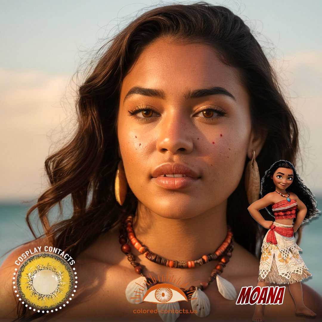 Moana Cosplay Brown Contact Lenses - image 1