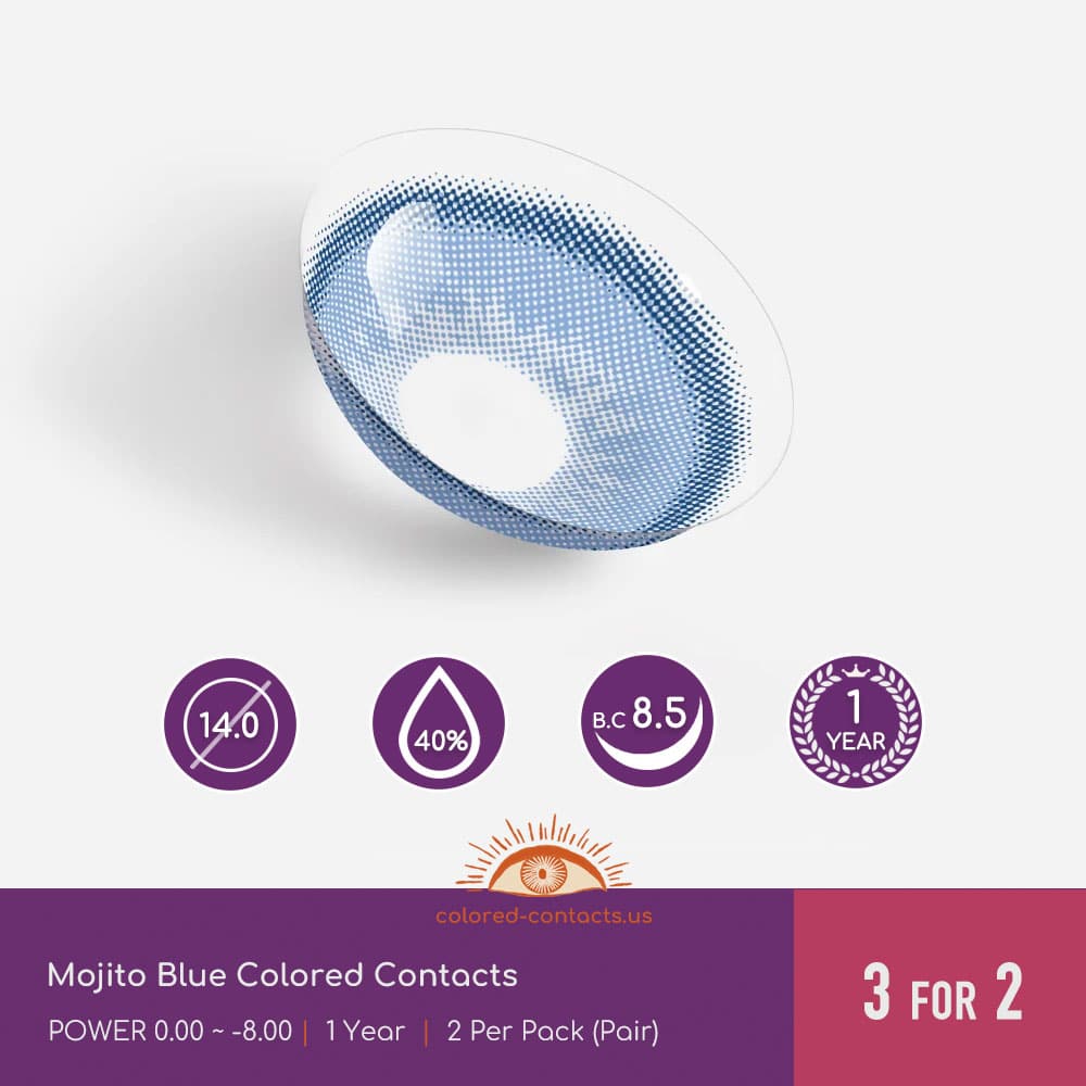 Mojito Blue Colored Contacts - thumbnail 3