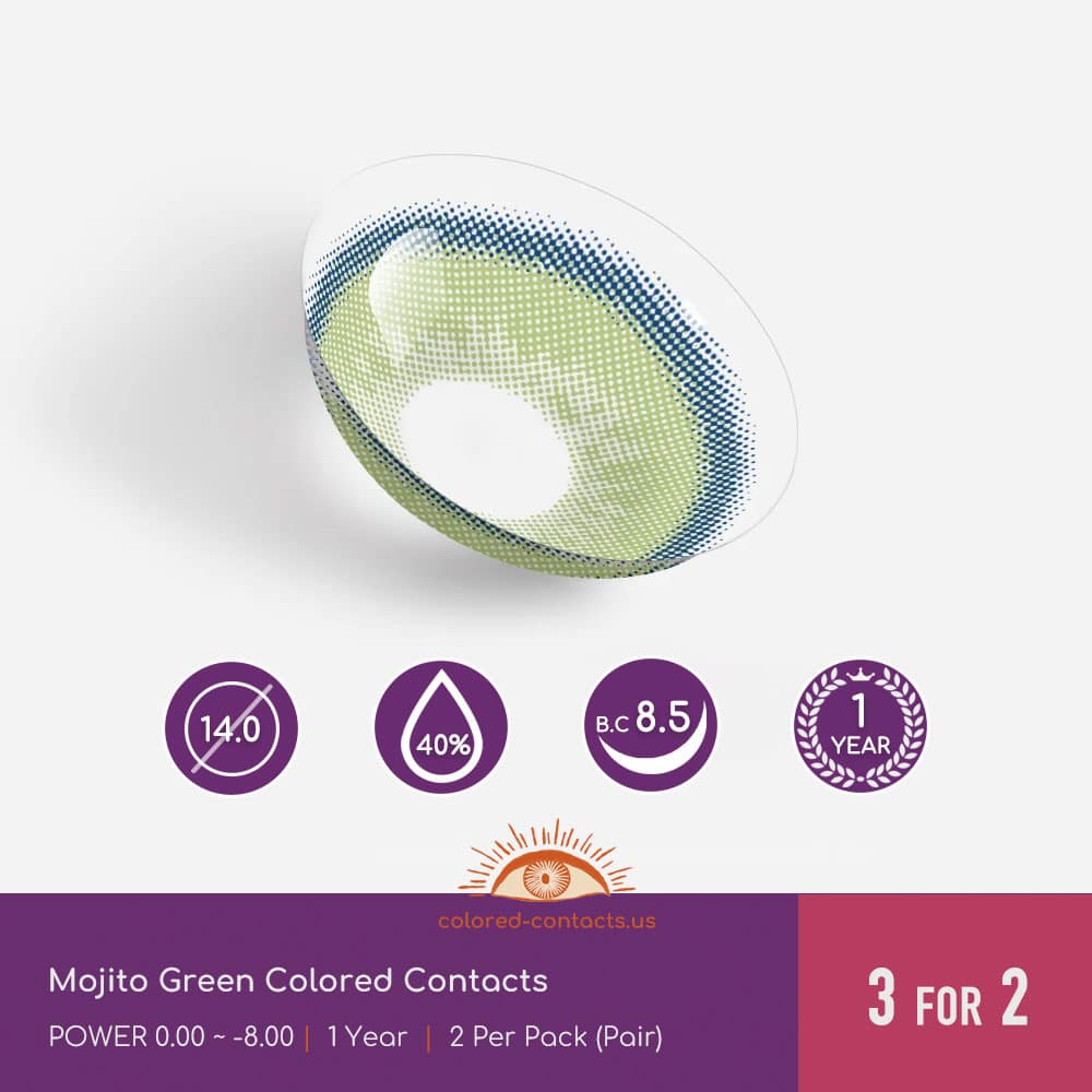 Mojito Green Colored Contacts - thumbnail 3