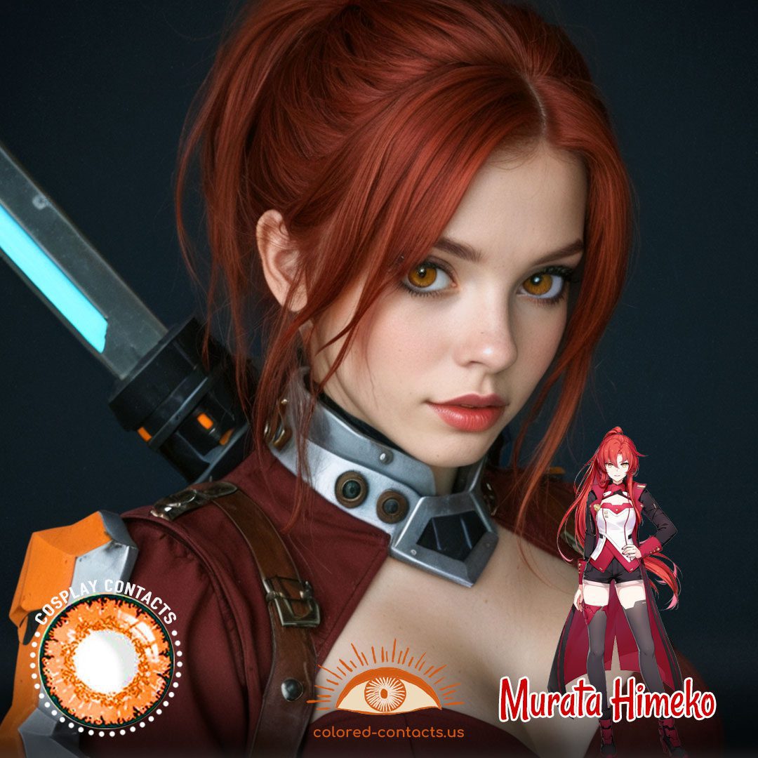 Honkai Impact 3rd: Murata Himeko Cosplay Orange Contact Lenses - image 1