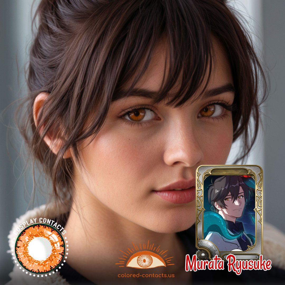 Honkai Impact 3rd: Murata Ryusuke Cosplay Orange Contact Lenses - image 1