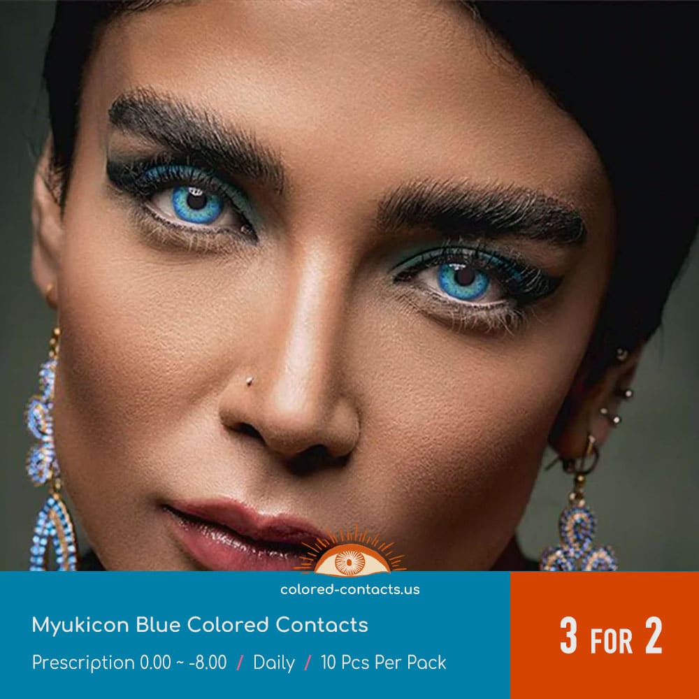 Myukicon Blue Colored Contacts - 10Pcs - thumbnail 3
