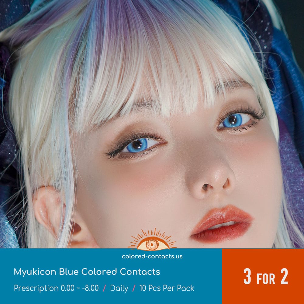 Myukicon Blue Colored Contacts - 10Pcs - thumbnail 2
