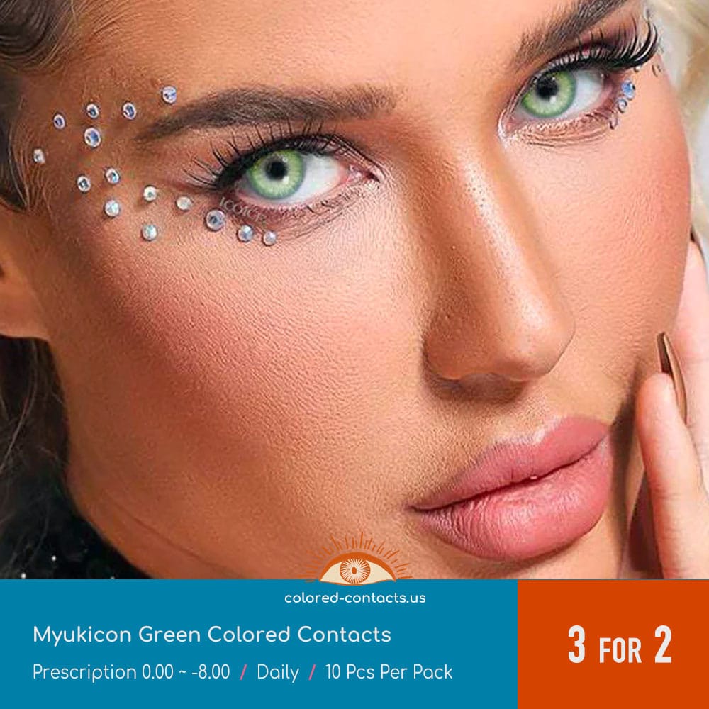 Myukicon Green Colored Contacts - 10Pcs - thumbnail 2