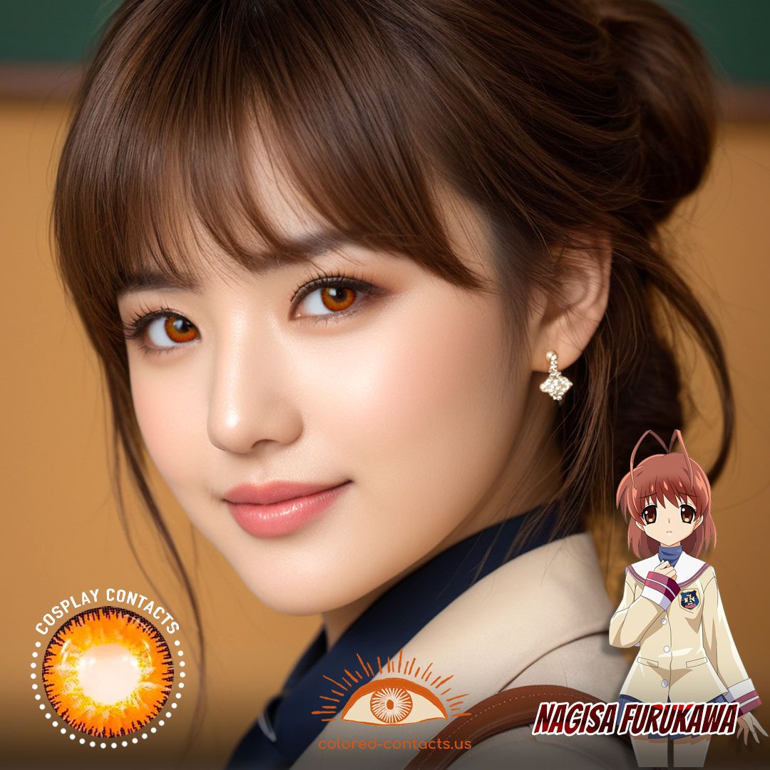 Clannad: Nagisa Furukawa Cosplay Brown Contact Lenses - image 1