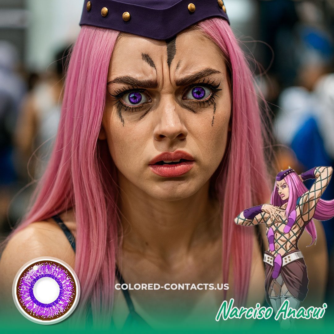 Narciso Anasui Cosplay Purple Contact Lenses - image 1