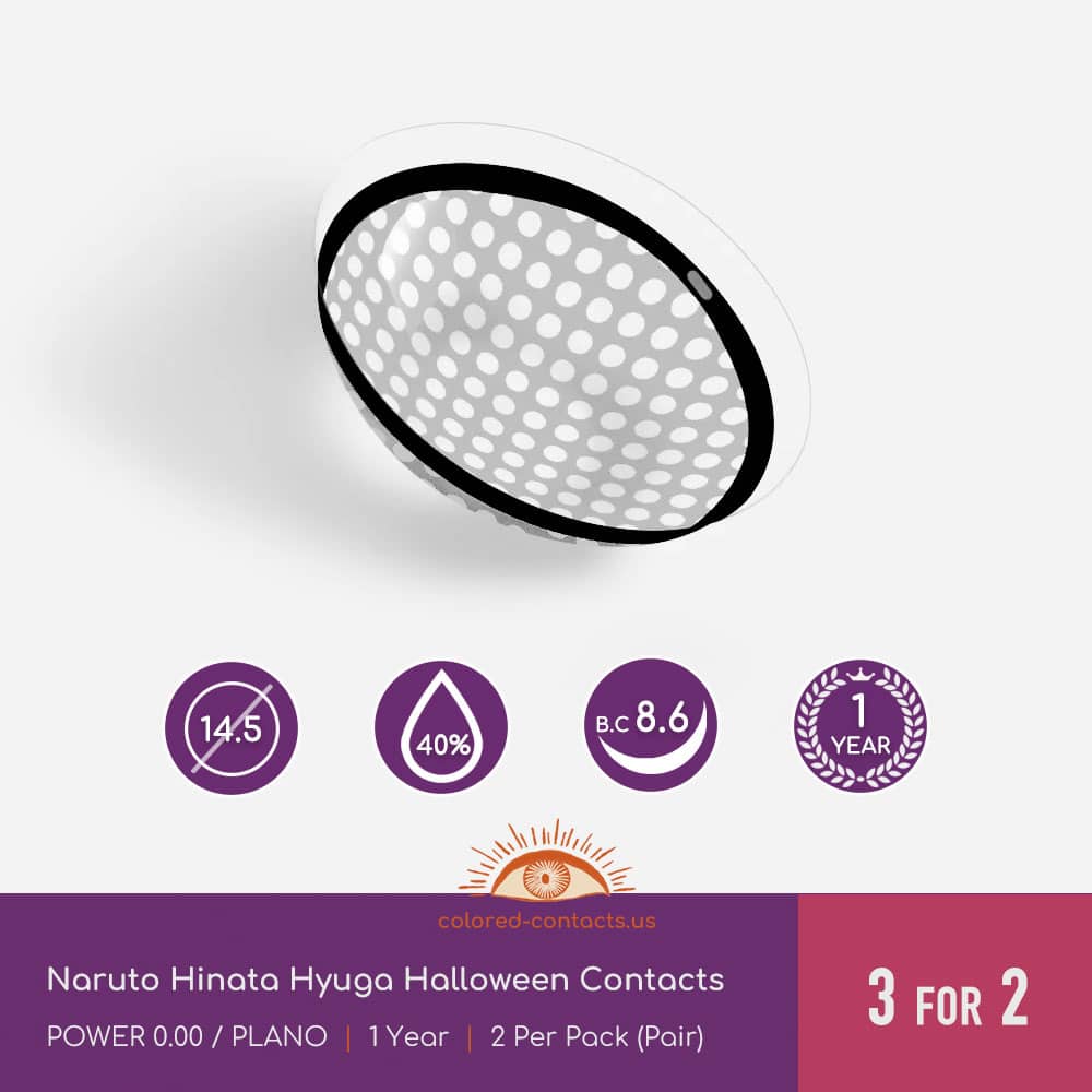 Pale Lavender Anime Cosplay Contact Lenses - thumbnail 3