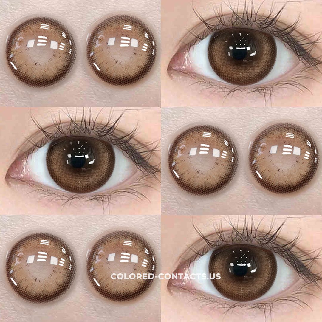 Natural Brown Tinted Contact Lenses - thumbnail 2