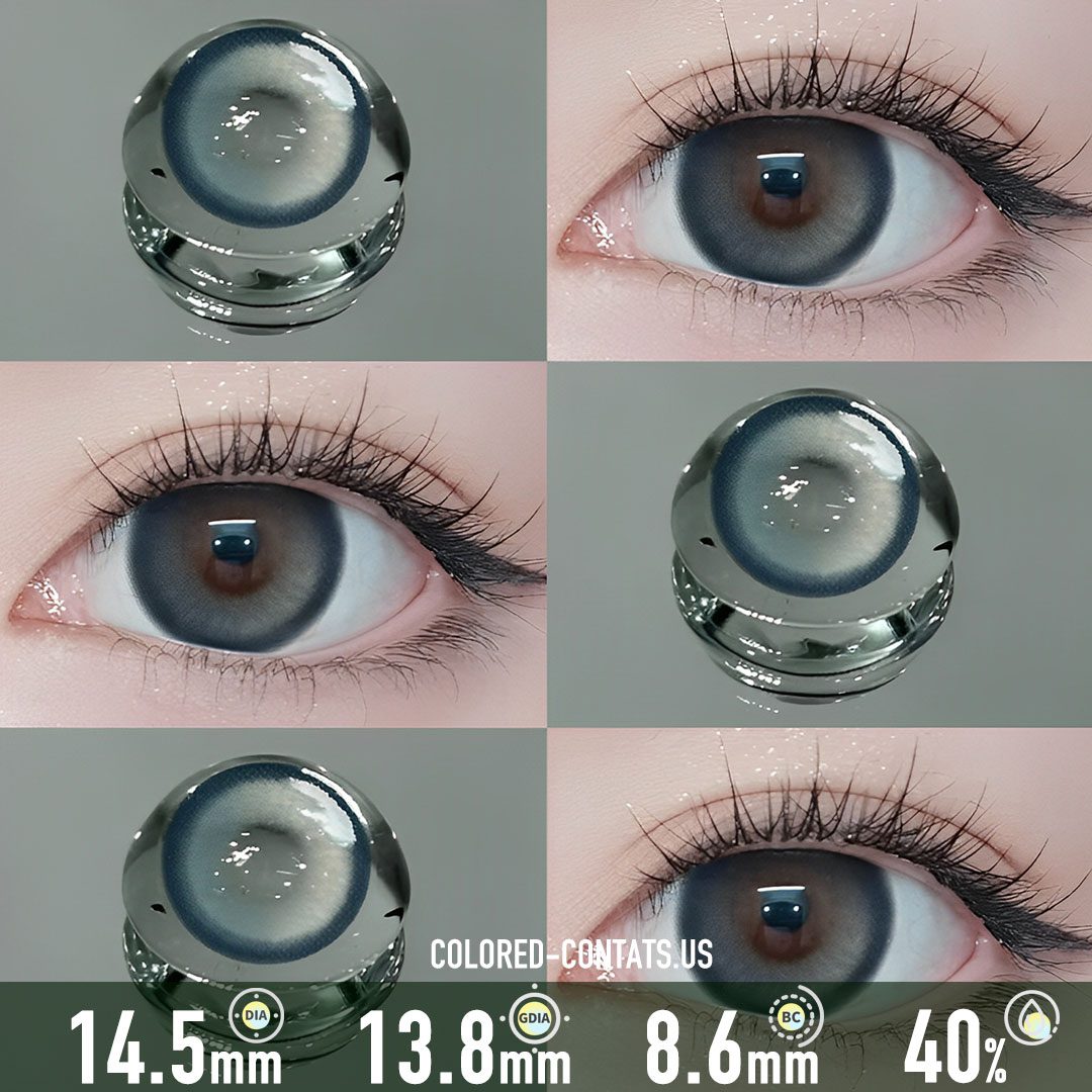 Navy Circle Gradient Contact Lenses - image 1