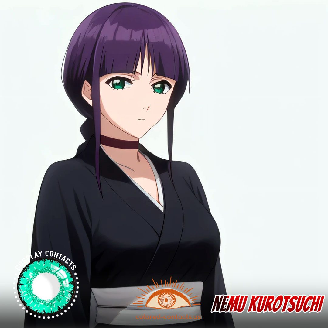 Nemu Kurotsuchi Cosplay Opal Green Contact Lenses - image 1