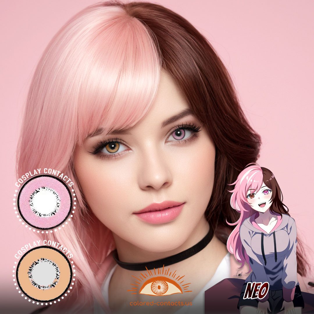 RWBY: Neo Cosplay Heterochromia Contact Lenses - image 1