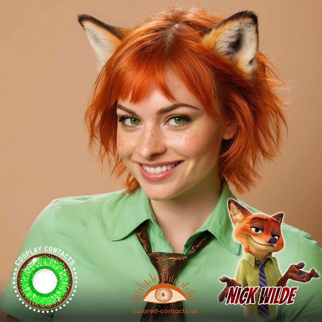 Zootopia: Nick Wilde Green Eye Contact Lenses for Cosplay - image 1