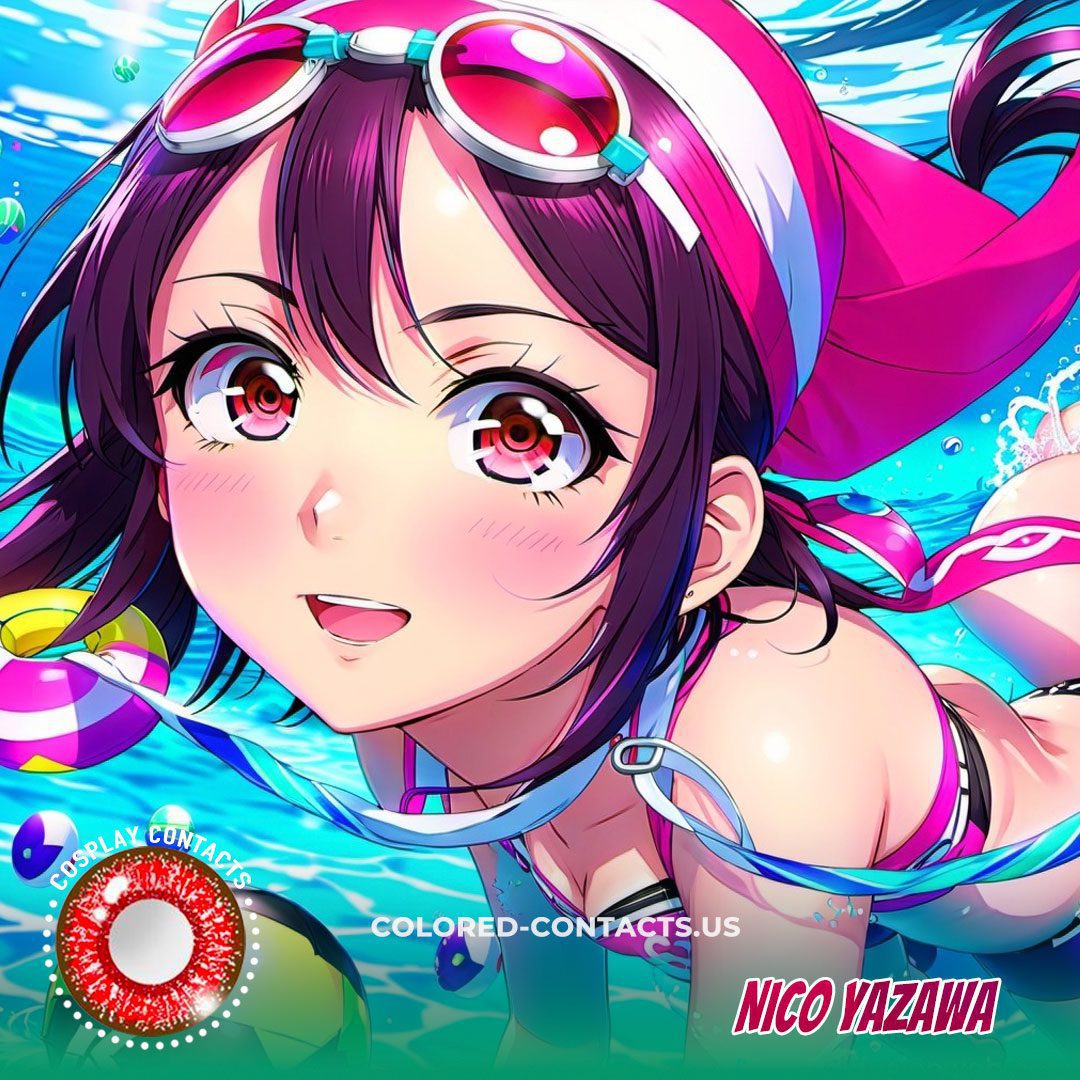 Nico Yazawa Red Cosplay Contact Lenses - image 1