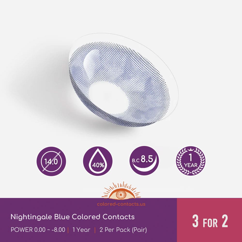 Nightingale Blue Colored Contacts - thumbnail 3