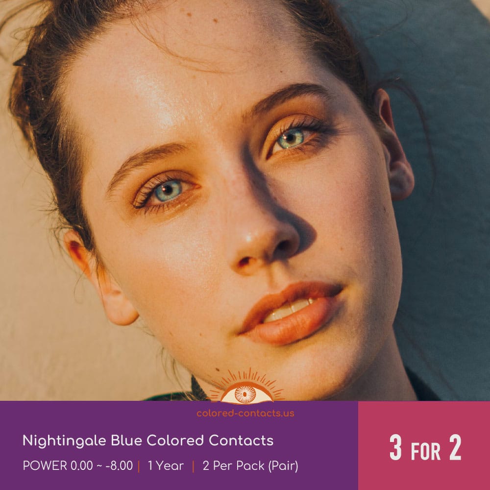 Nightingale Blue Colored Contacts - thumbnail 2