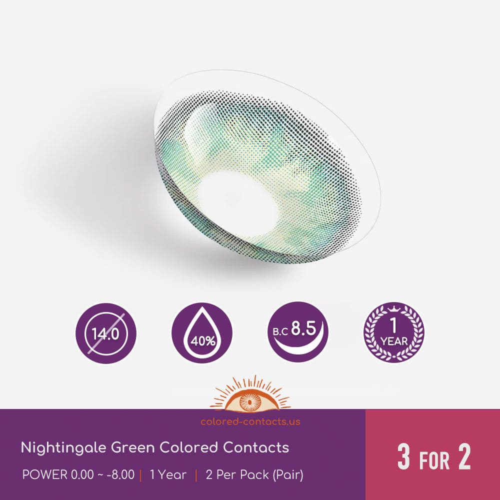 Nightingale Green Colored Contacts - thumbnail 3