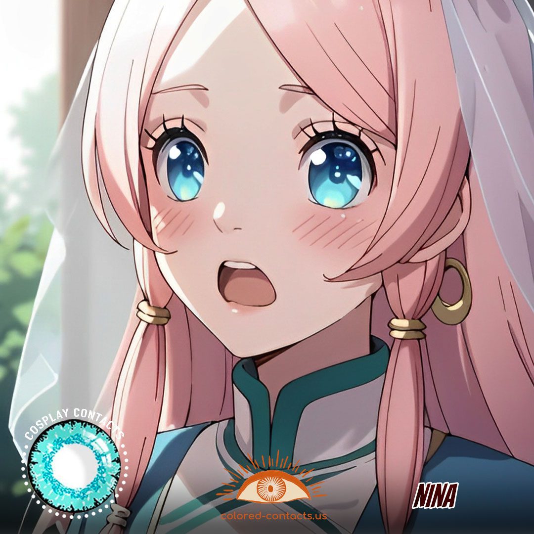 Nina the Starry Bride: Nina Cosplay Light Blue Contact Lenses - image 1