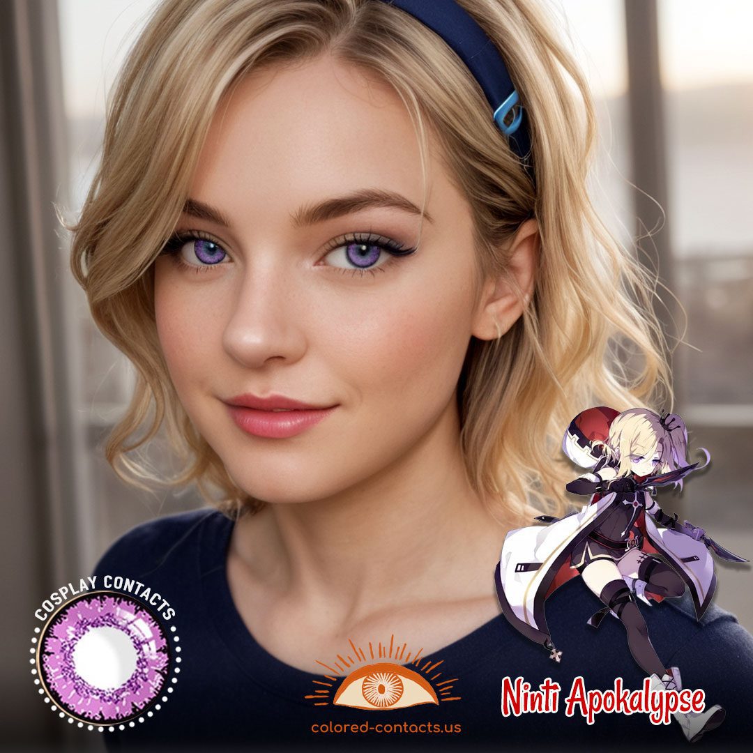Houkai Gakuen 2 : Ninti Apokalypse Cosplay Purple Contact Lenses - image 1