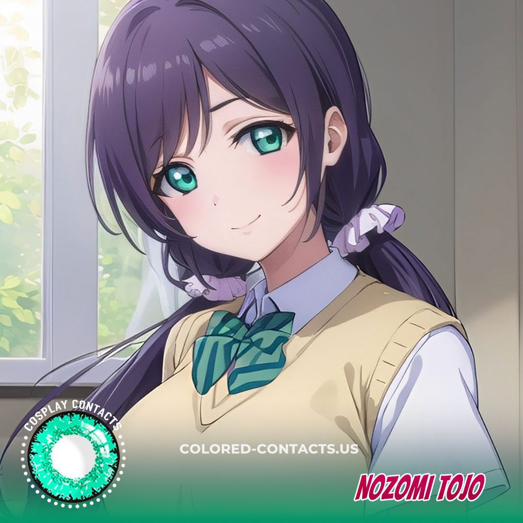 Nozomi Tojo Cosplay Contact Lenses – Green Contacts - image 1