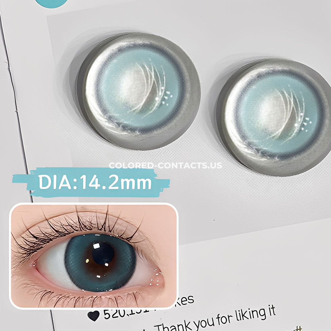 Ocean Mist Blue Daily Colored Contacts - 10 Lenses - thumbnail 2