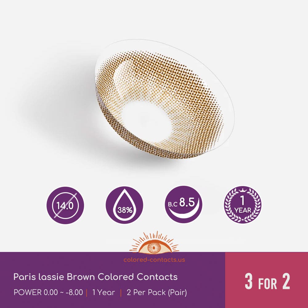 Paris lassie Brown Colored Contacts - thumbnail 2