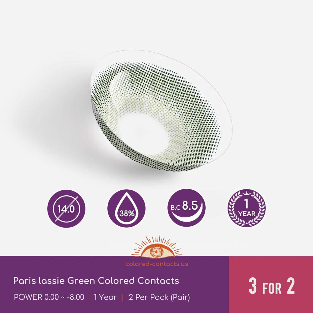 Paris lassie Green Colored Contacts - thumbnail 2
