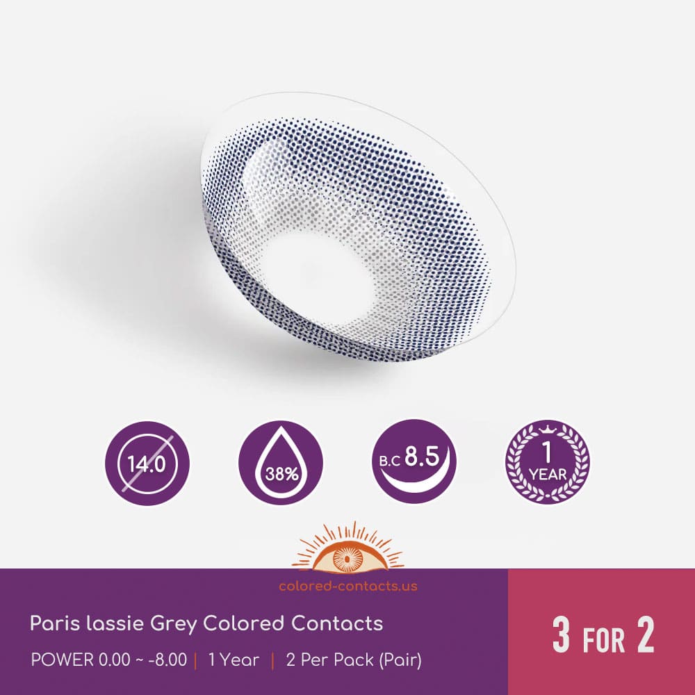 Paris lassie Grey Colored Contacts - thumbnail 2