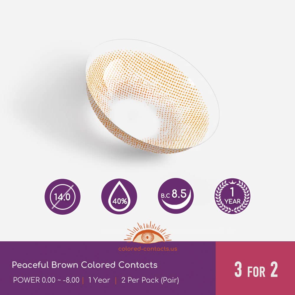 Peaceful Brown Colored Contacts - thumbnail 2