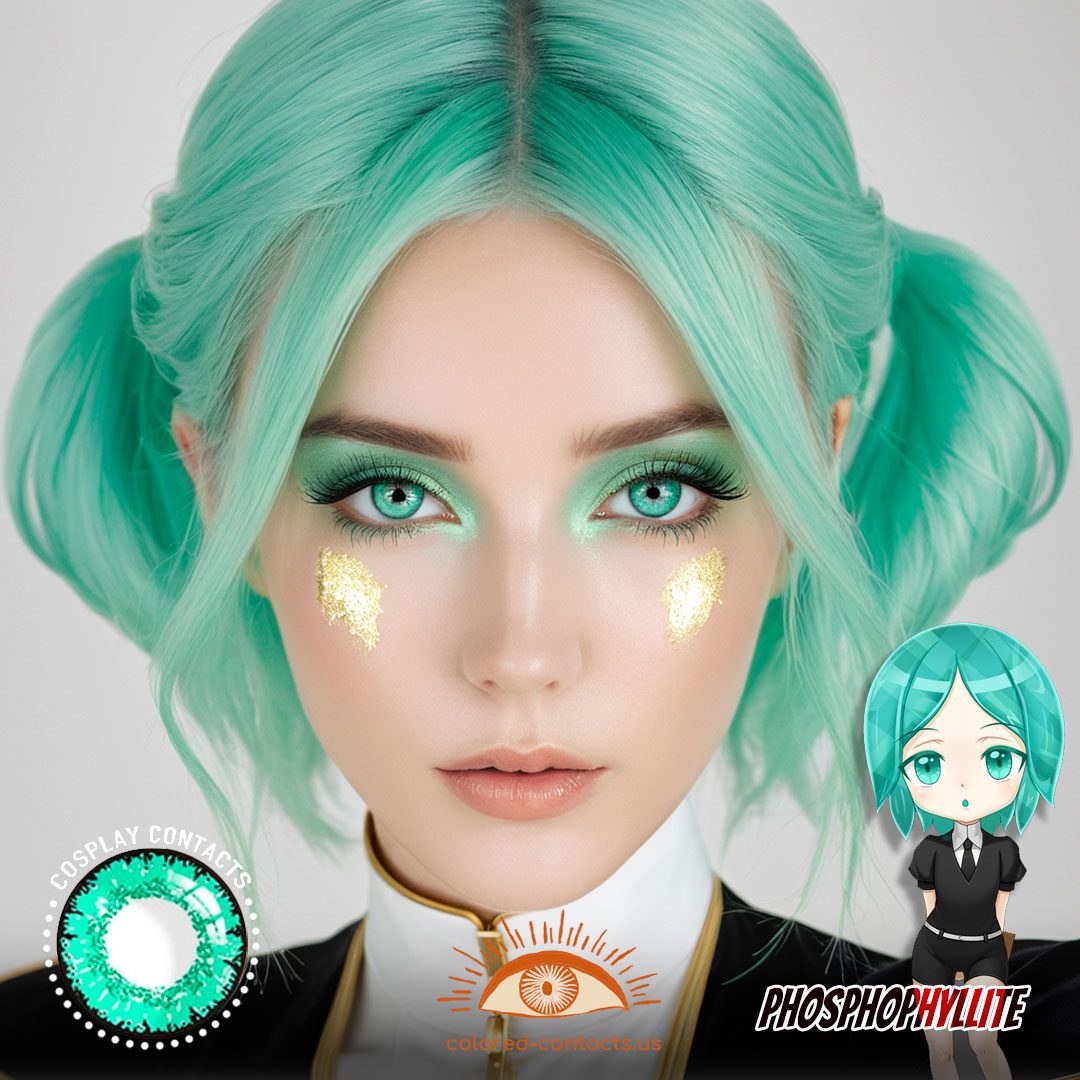 Houseki no Kuni: Phosphophyllite Cosplay Green Contact Lenses - image 1