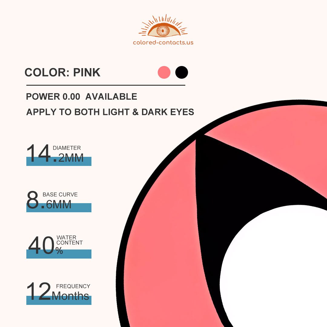 Pink Cat Eye Contacts - thumbnail 3