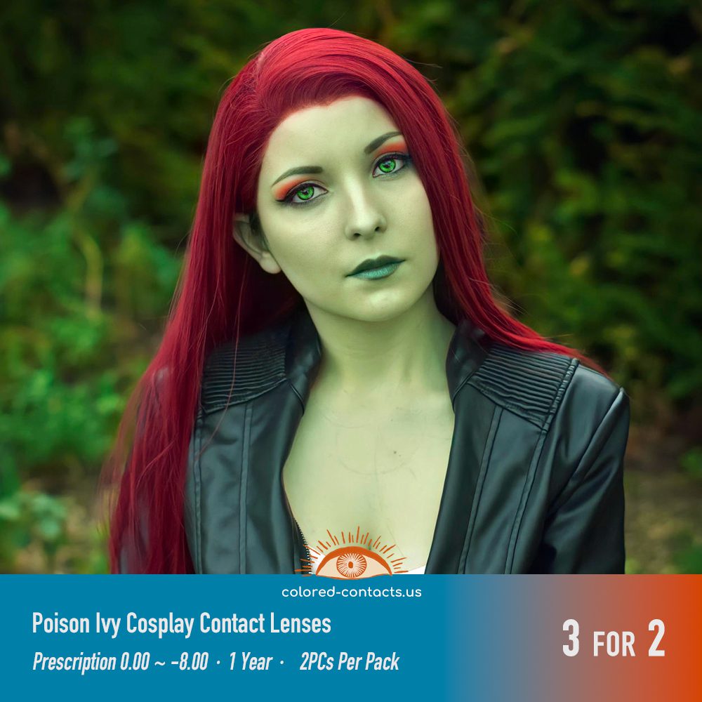 Poison Ivy Cosplay Contact Lenses - thumbnail 3