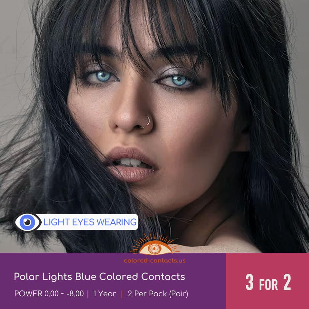 Polar Lights Blue Colored Contacts - thumbnail 4