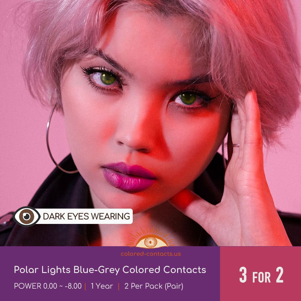 Polar Lights Blue-Grey Colored Contacts - thumbnail 2