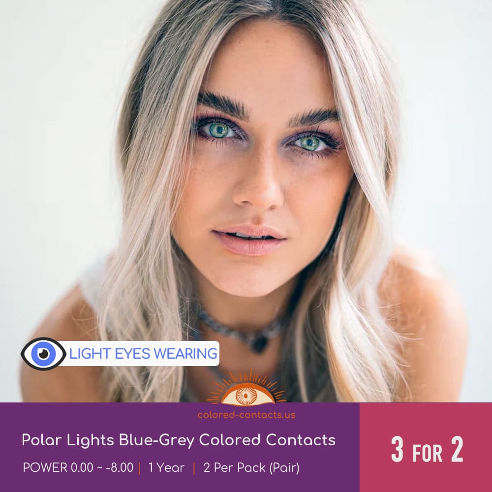 Polar Lights Blue-Grey Colored Contacts - thumbnail 4